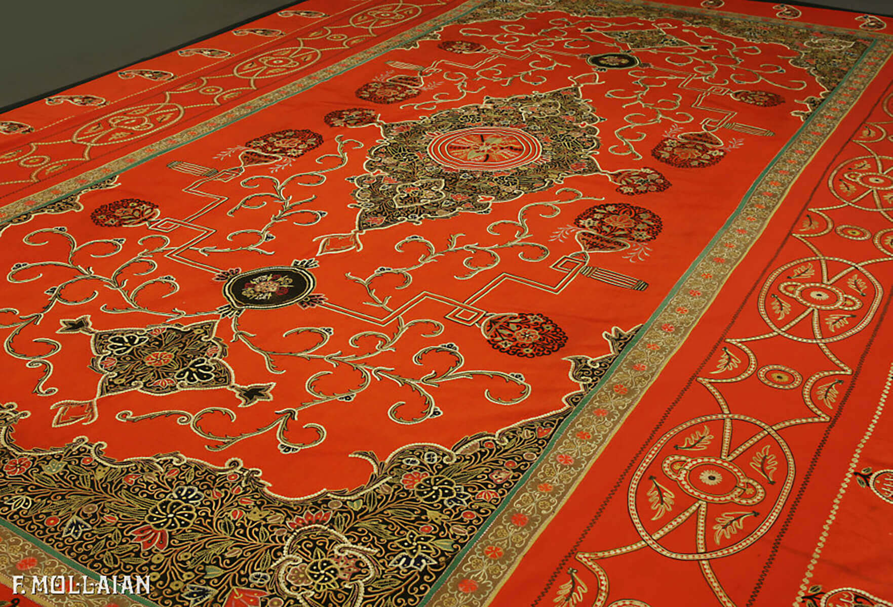 Textil Persischer Antiker Rashti-Duzi n°:35012796